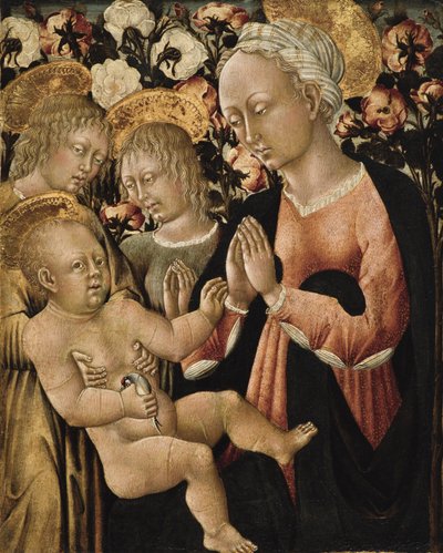 Madonna mit Kind und Engeln, ca. 1475 von Giovanni di Paolo